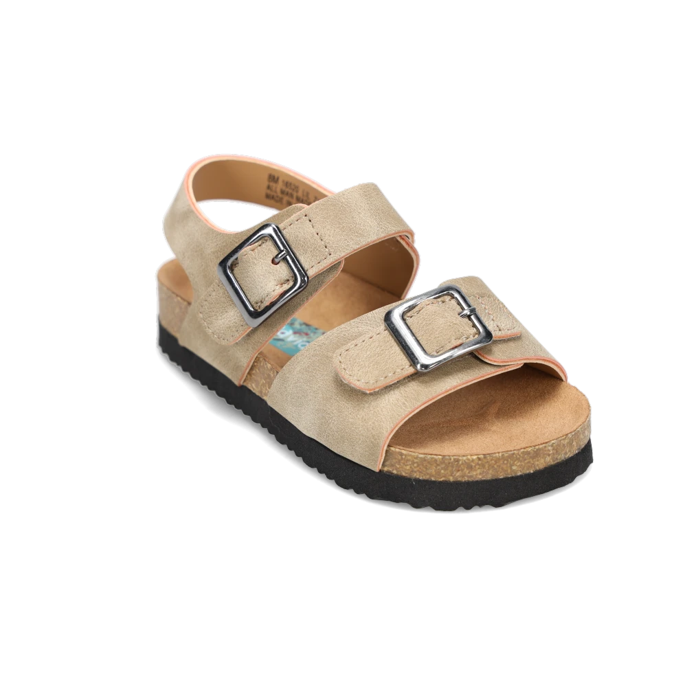 靴 officer sandal by  slipper Shop Kid's Toddler Lil Zachary Taupe Nubuck | Boy's Sandals by