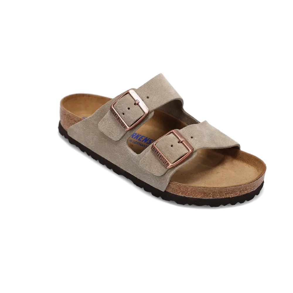 Shop Women's Arizona Soft Footbed Taupe Suede | Women's Comfort