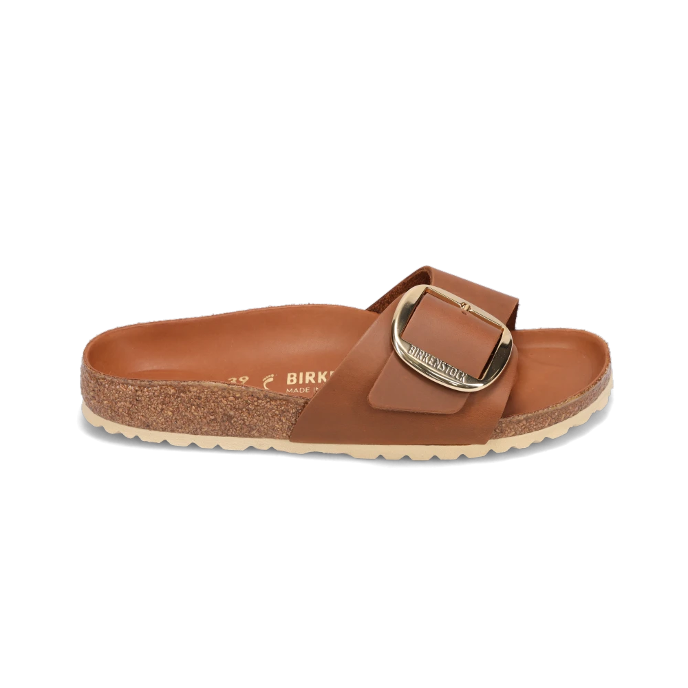 Shop Women's Madrid Big Buckle Narrow Cognac Oiled Leather