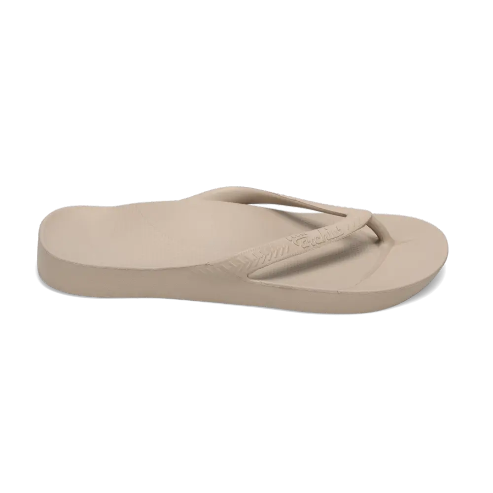 Archies - Taupe Arch Support Thongs – Sideways