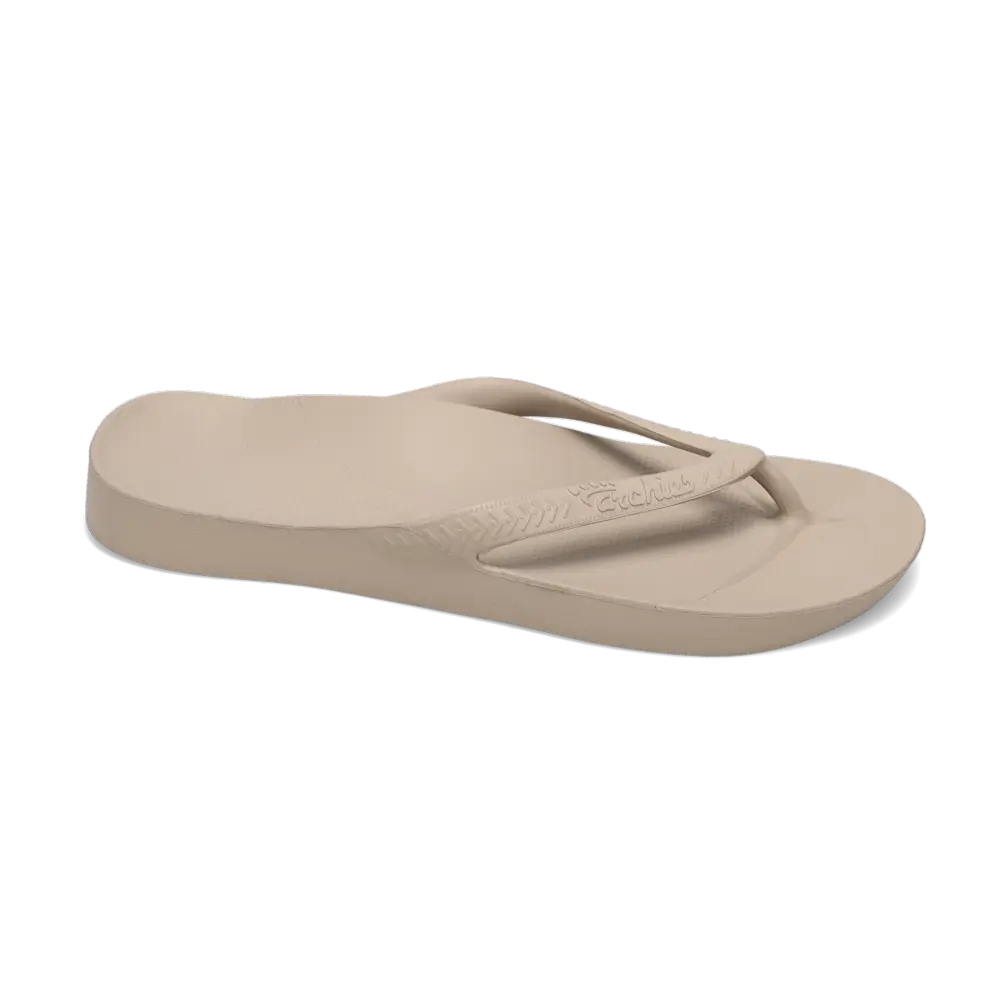 Archies Arch Support Thongs Taupe – Active Feet