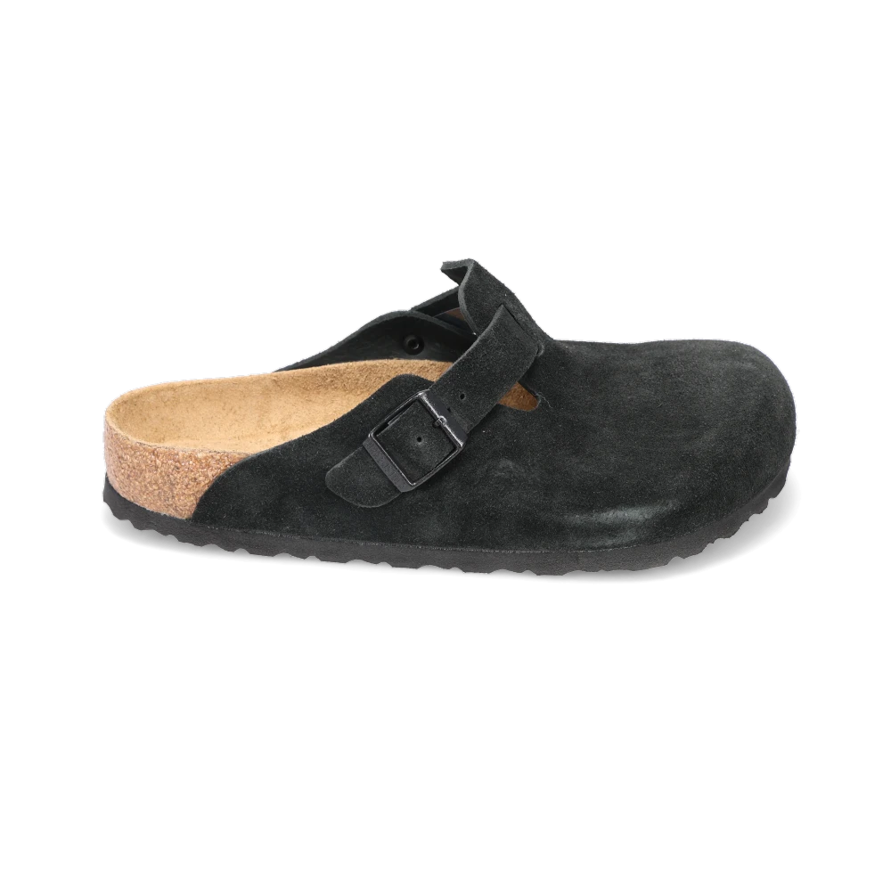 Women's Boston Soft Footbed Black Suede – Tradehome Shoes