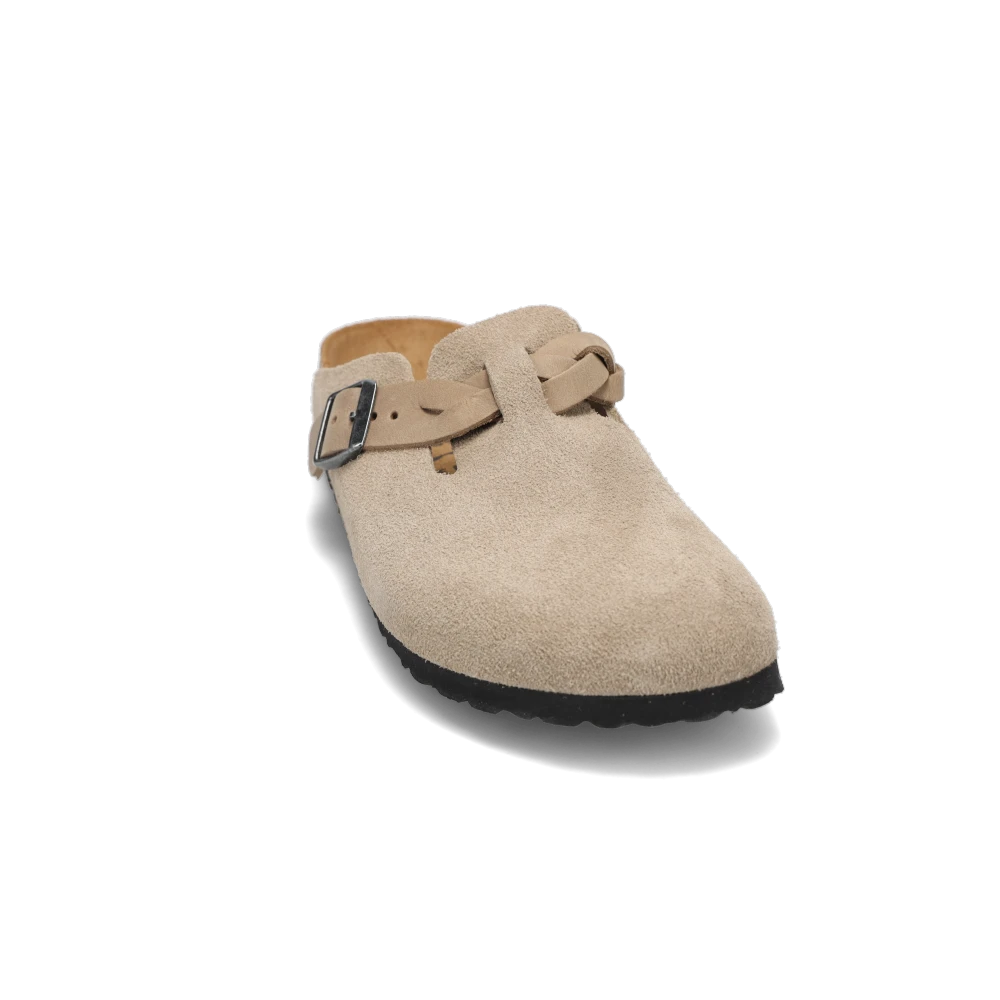 Shop Women's Boston Braid Narrow Taupe Suede | Women's Slip Ons