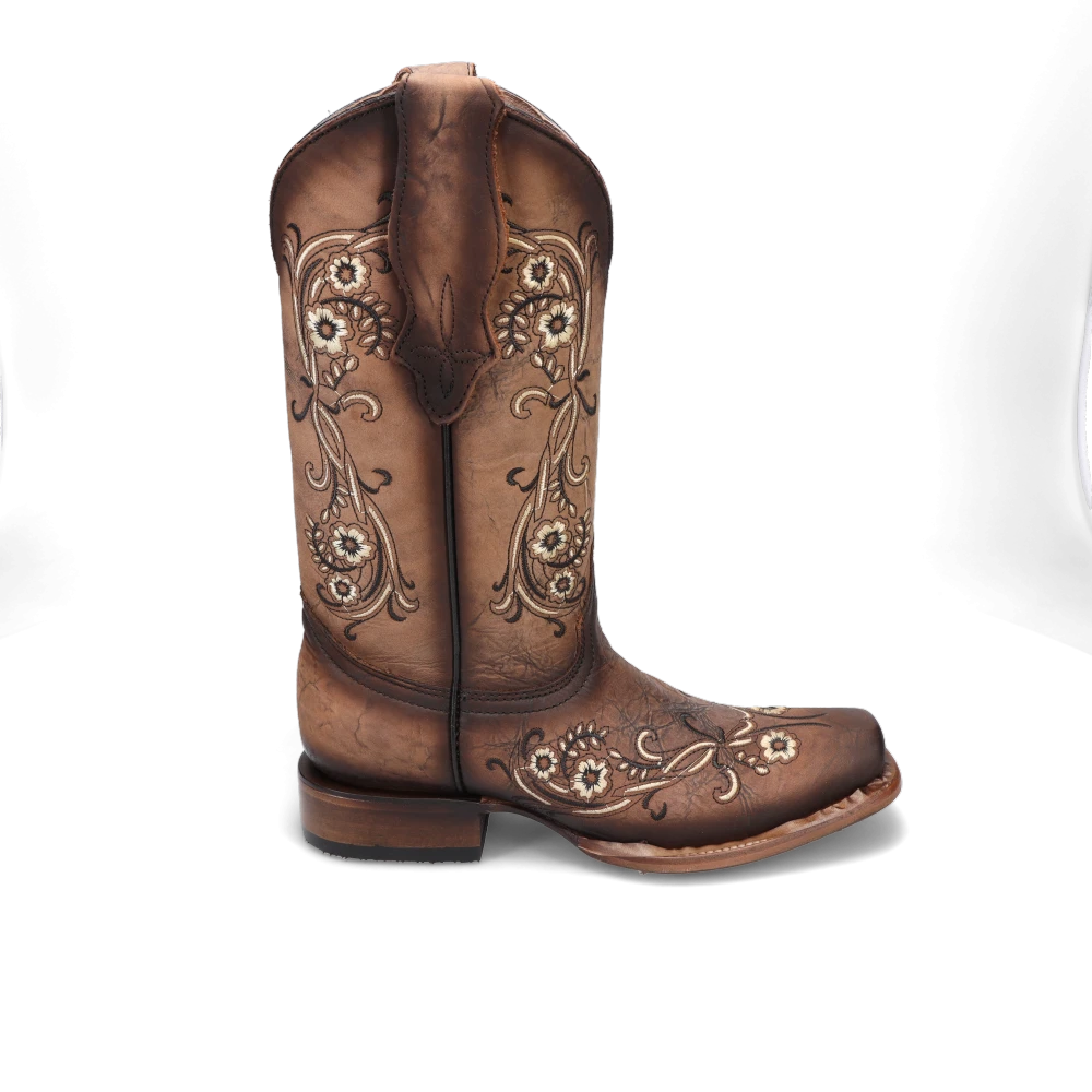 トップス border / NEW BROWN A3618 - WOMEN'S LEOPARD PRINT WITH FRINGE AND STUDS SNIP TOE