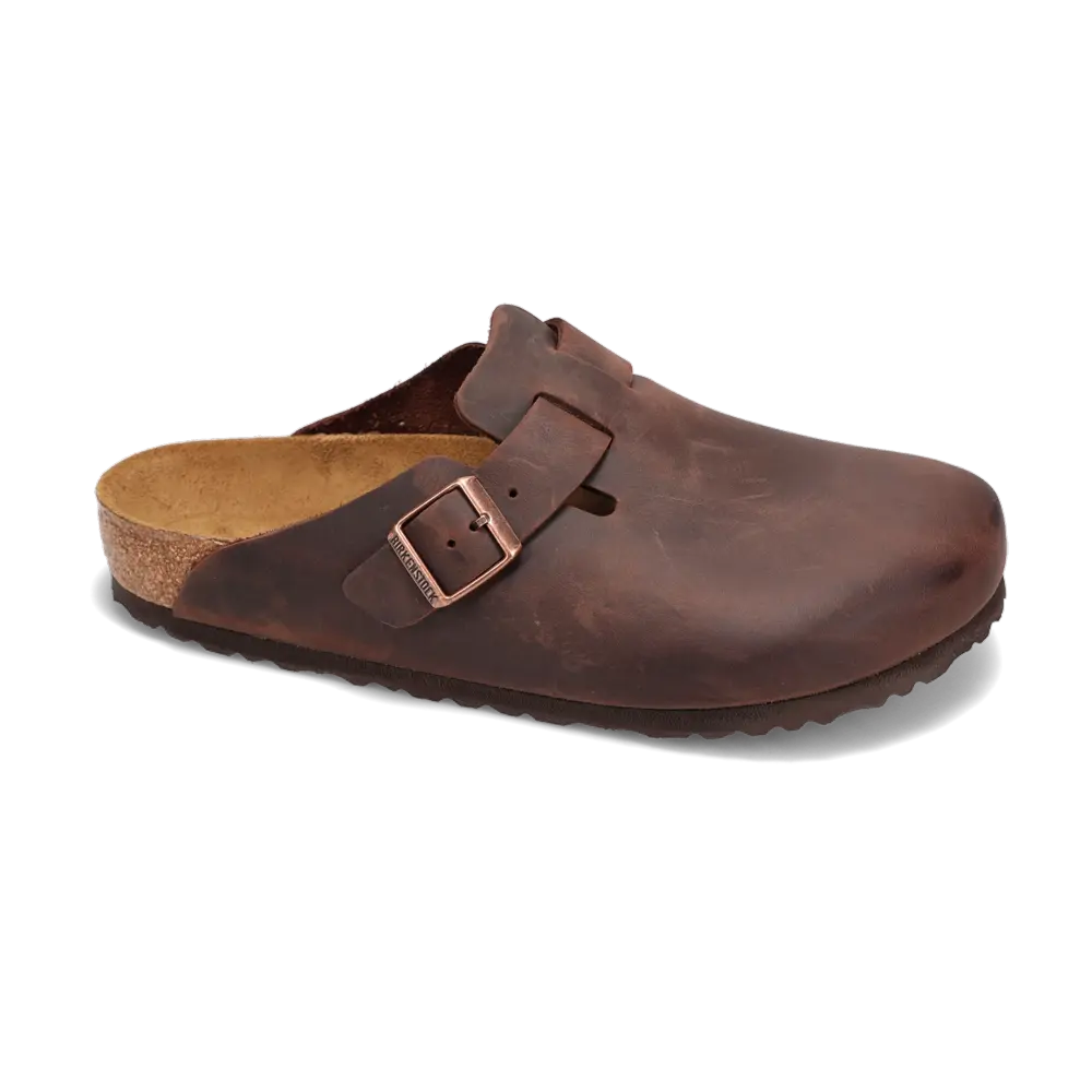 Birkenstock Boston Habana – Oiled Leather, Soft Footbed 45 / Habana