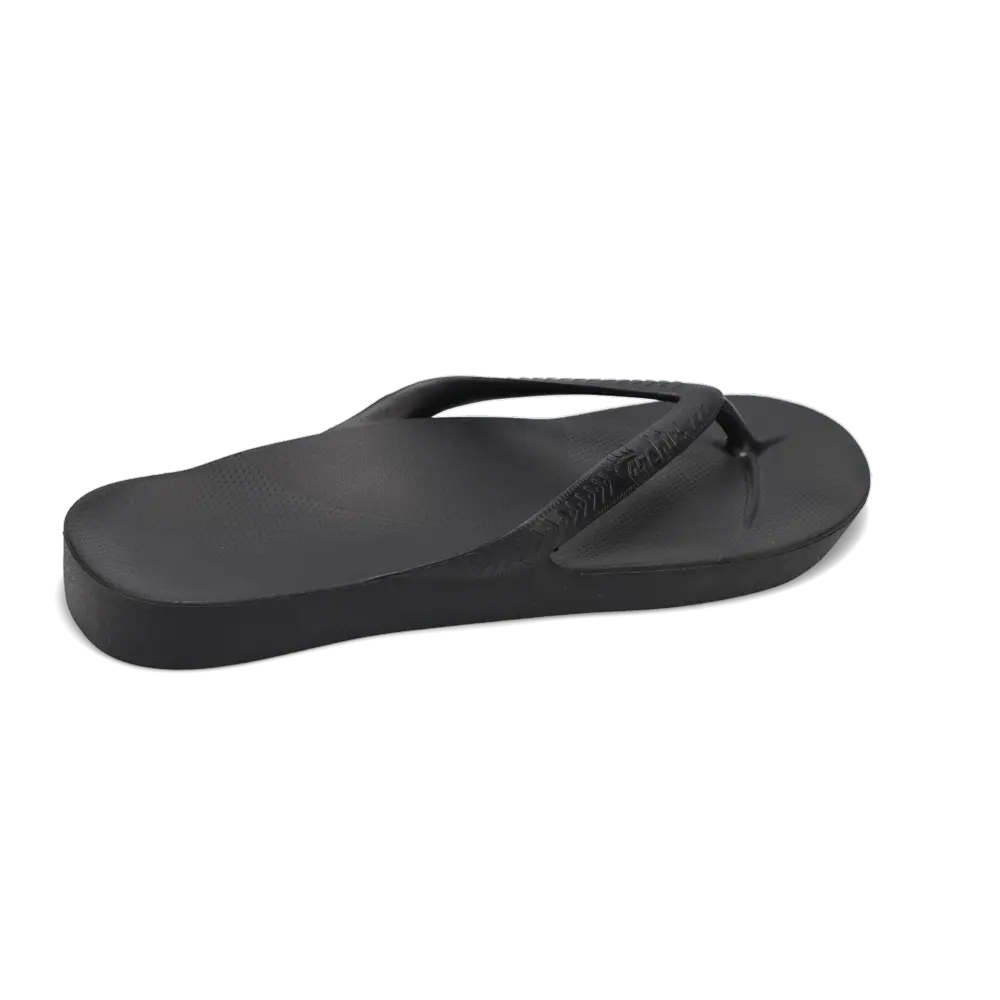 Women's Arch Support Flip Flop Black – Tradehome Shoes