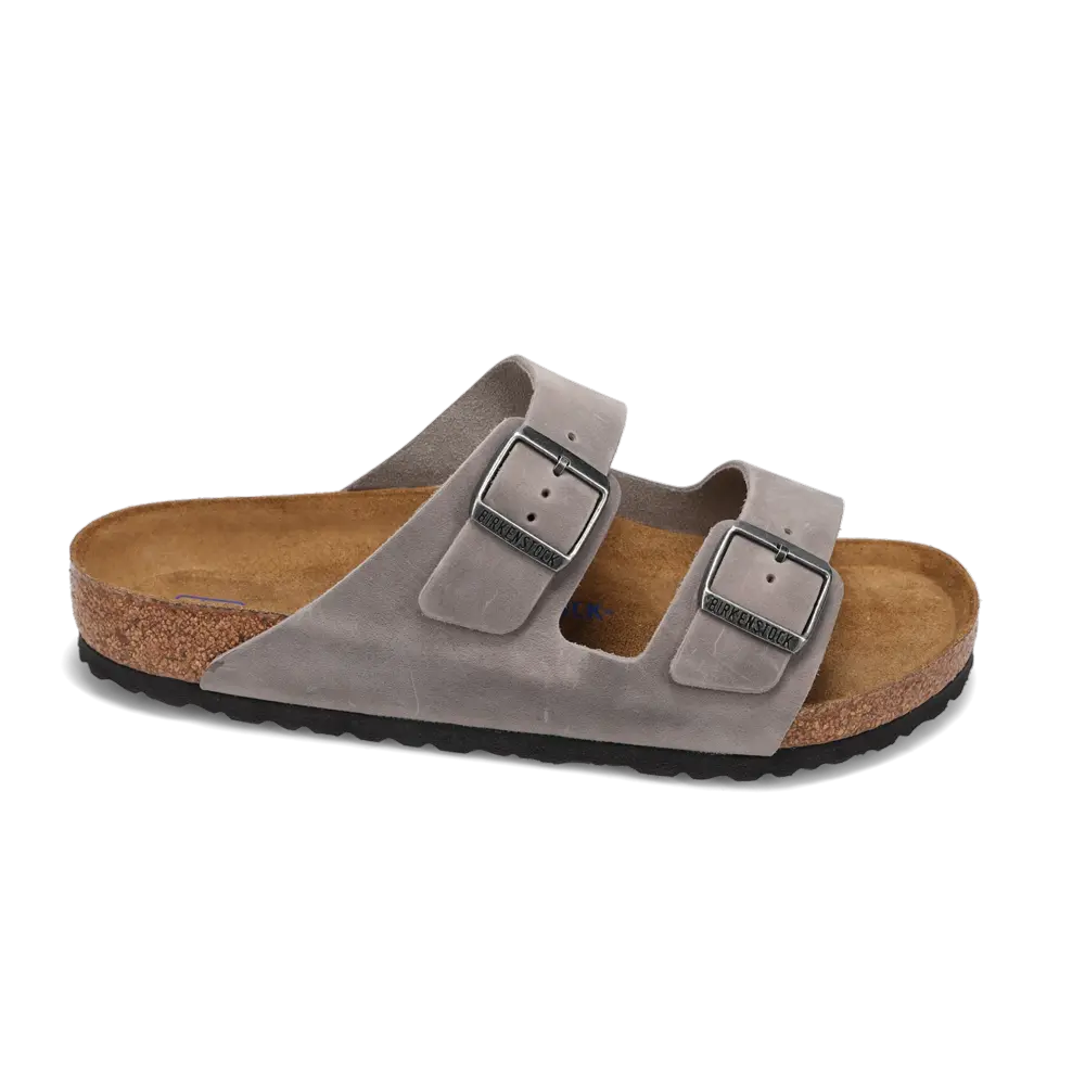 Birkenstock Arizona Sandals Mens US 10-10.5 EU 43 Iron Gray Oiled Leather Rustic Arizona | Soft Footbed | Oiled Leather | Iron – Birkenstock  main image 4