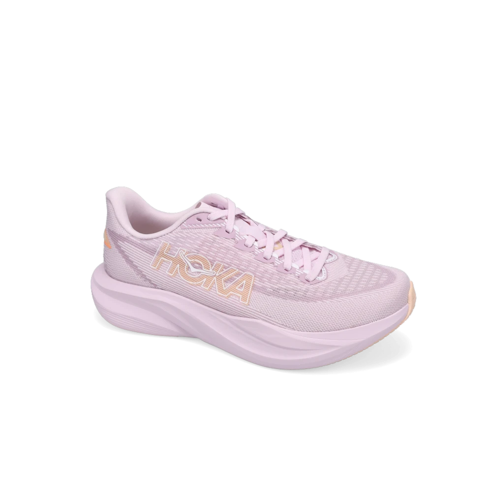HOKA ライトパープルピンク Mach 7 ランニングシューズ HOKA Women's Mach 7 Lilac Cream/Tangerine Glow Running Shoes