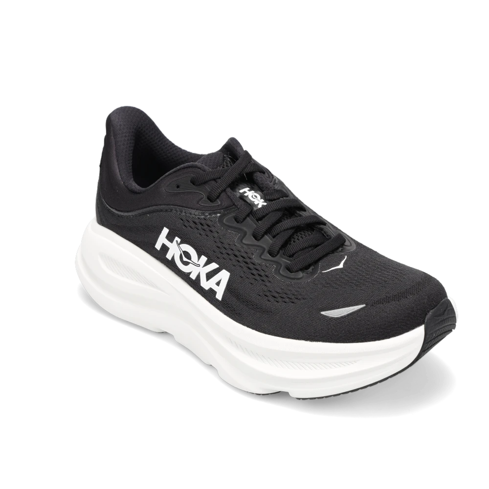 ★HOKA(W)★Bondi 9 Running Shoes★Black White HOKA Women's Bondi 9 Running Shoes | Marathon Sports