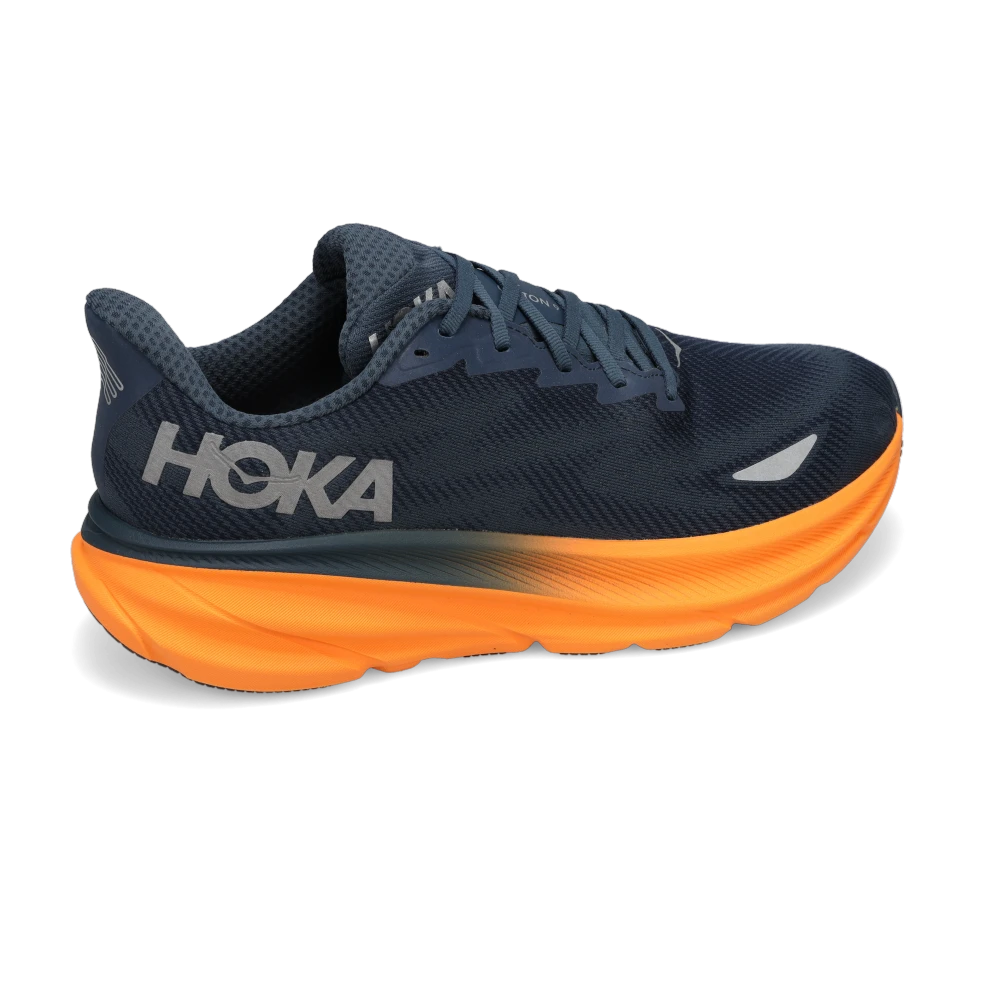 トントン Men's Clifton 9 GORE-TEX Stormy Skies/Orange Zest – Tradehome Shoes