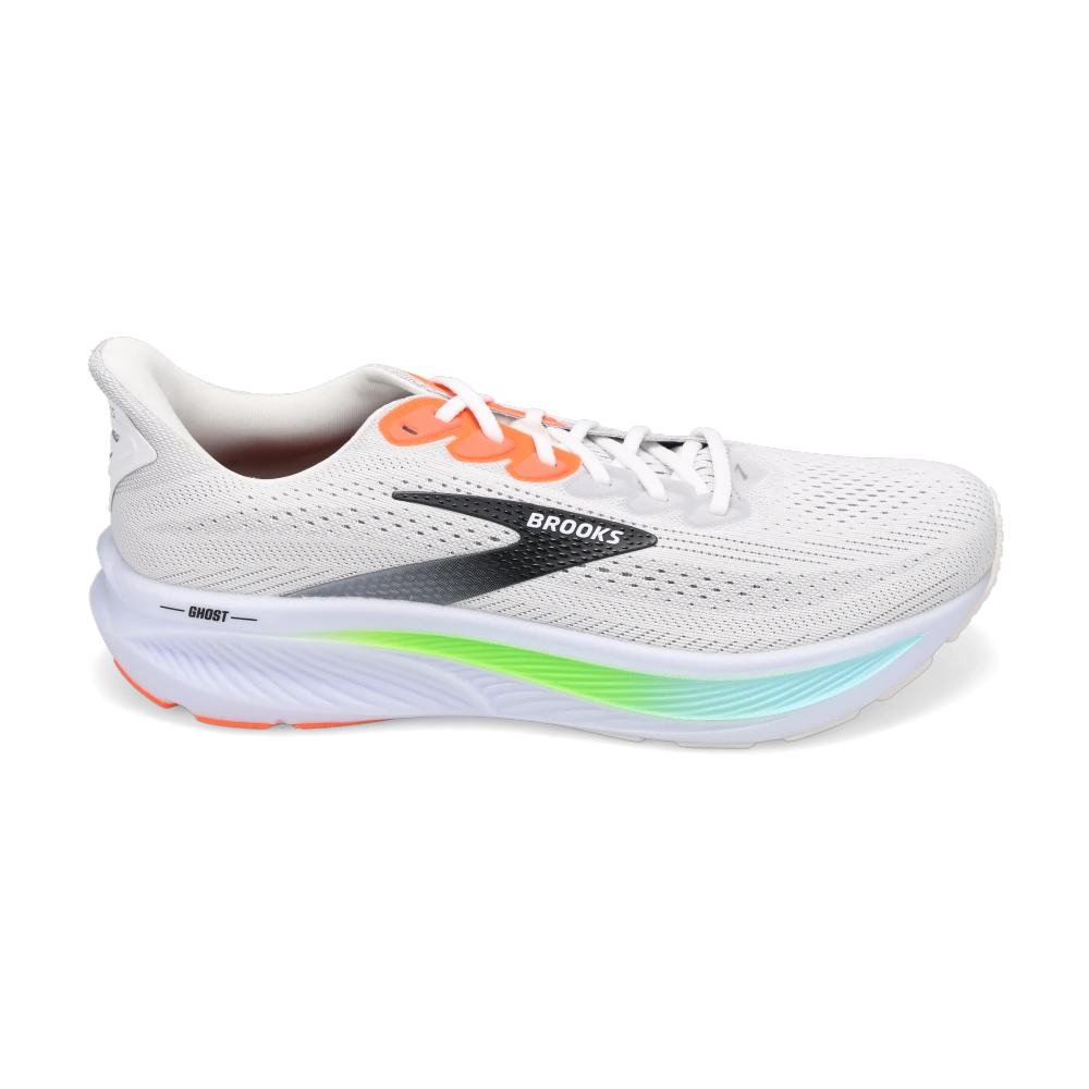 Shop Men's Ghost 17 White/Pink Clay/Gecko | Men's Performance