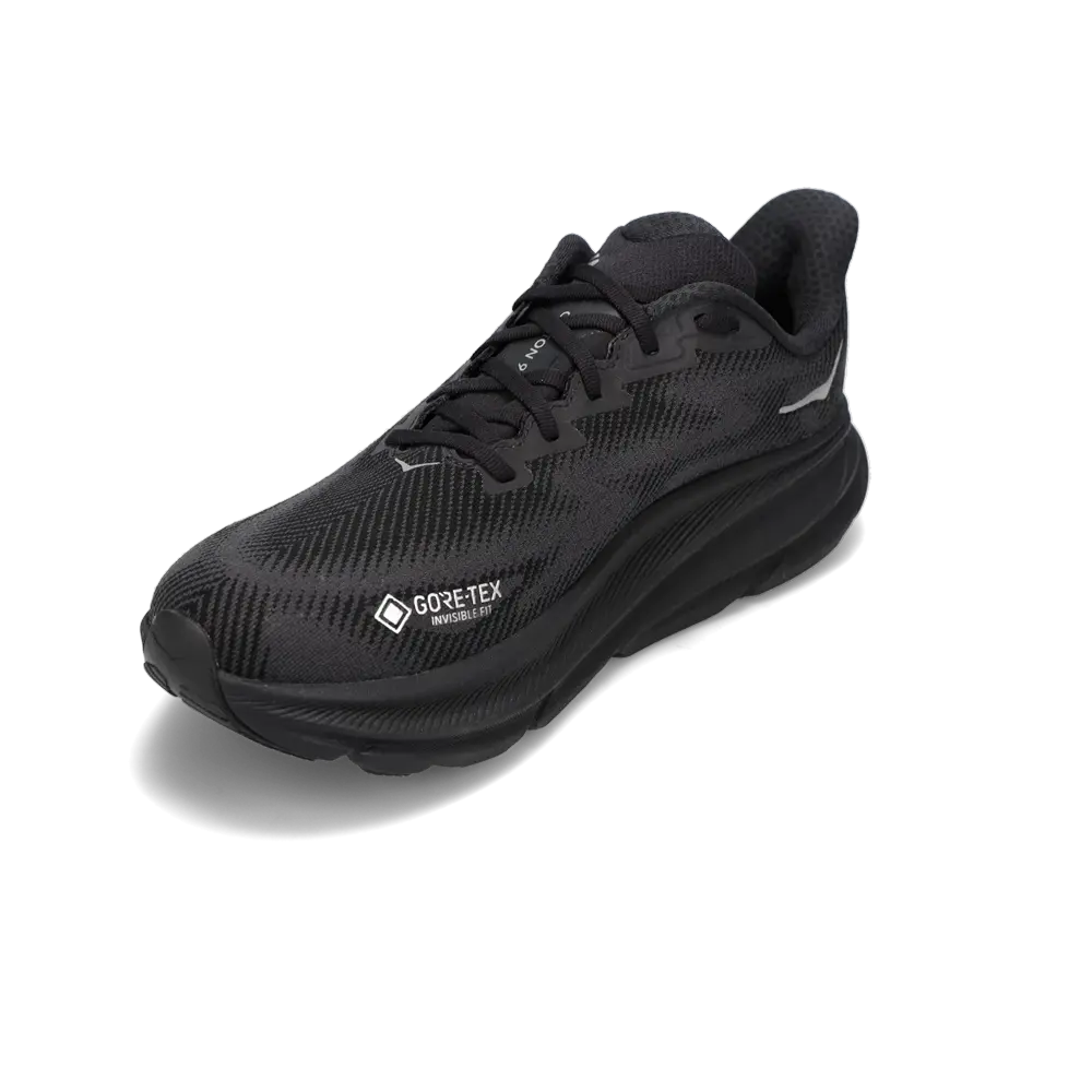 Men's Clifton 9 GTX Black/Black – Tradehome Shoes